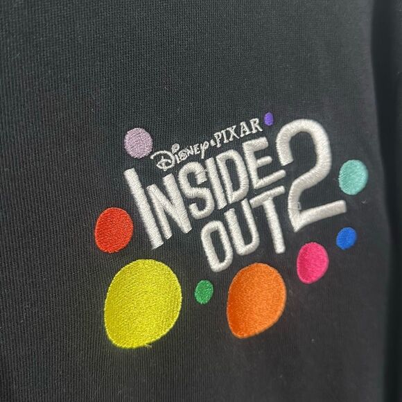 Disney Pixar Inside Out 2 Mens Black Embroidered Sweatshirt Size XL - Picture 5 of 9